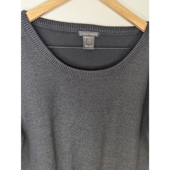 Lan Jaenicke Cotton Metallic Relaxed Fit Half Sleeve Sweater - Picture 4 of 8